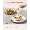 Dinnerware Set, Service for 6 (18 PCS), Round Plates and Bowls Sets, Scratch Resistant Ceramic Dinner Ware