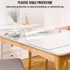 Plastic Table Cover, 44"x90"x0.06", Transparent PVC Table Protector, Rectangle Clear Desk Mat