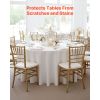 White Round Tablecloths 10 Pack, 132 Inches in Diameter, Stain- & Wrinkle- Resistant, Machine Washable Table Clothes
